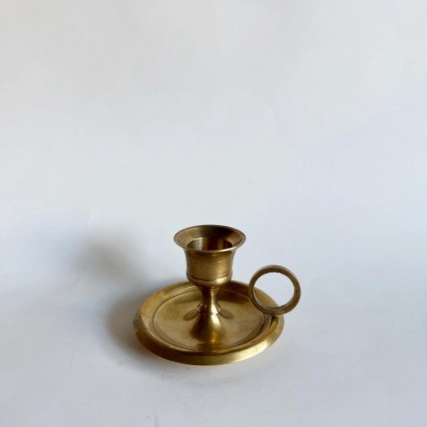 No.005 Vintage Solid Candle Stick Holder with Loop Handle 燭台