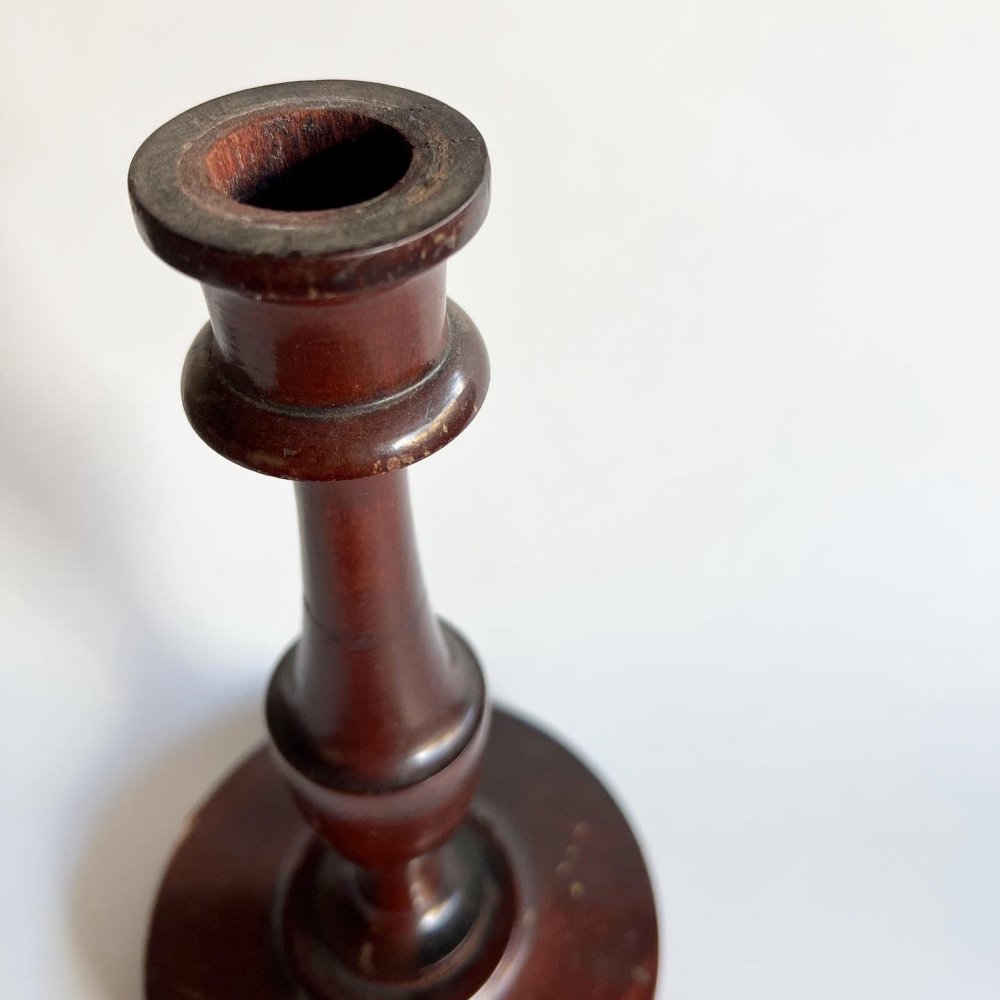 No.006 Vintage Wooden Candle Holder Tall  img1