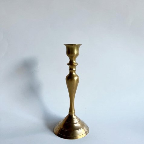 No.017 Vintage Solid Brass Candlestick Holder Long 燭台