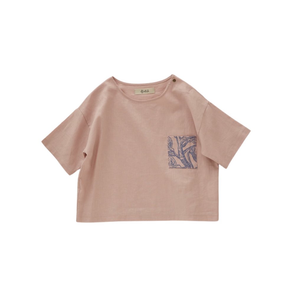 40%OFF!FLORA Cotton linen T-shirts coral pink img