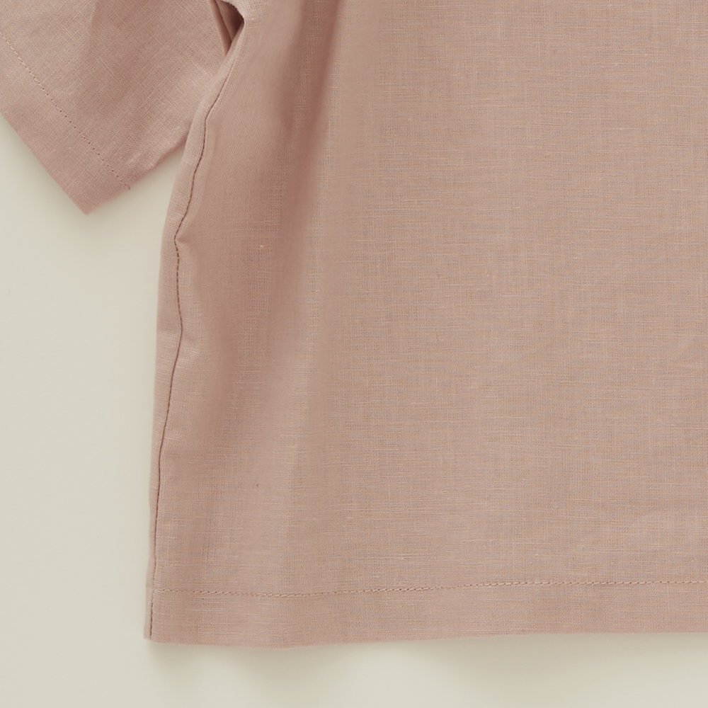 40%OFF!FLORA Cotton linen T-shirts coral pink img4