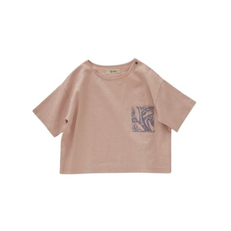 40%OFF!FLORA Cotton linen T-shirts coral pink