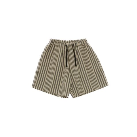【1/26 正午販売開始】Pajama stripe shorts black