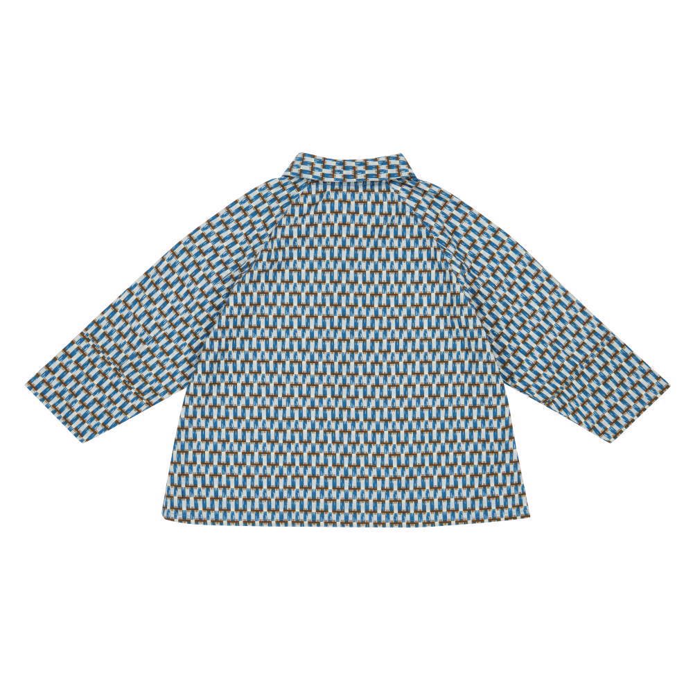 MORE SALE！】Burdock Shirt BLUE GEO PRINT - cuccu-こども服と雑貨の