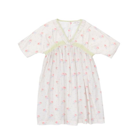 【MORE SALE！】Asparagus Dress ROSE BOUQUET PRINT