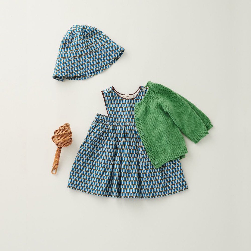 40%OFF!】Jupiter Baby Dress BLUE GEO PRINT - cuccu-こども服と雑貨 