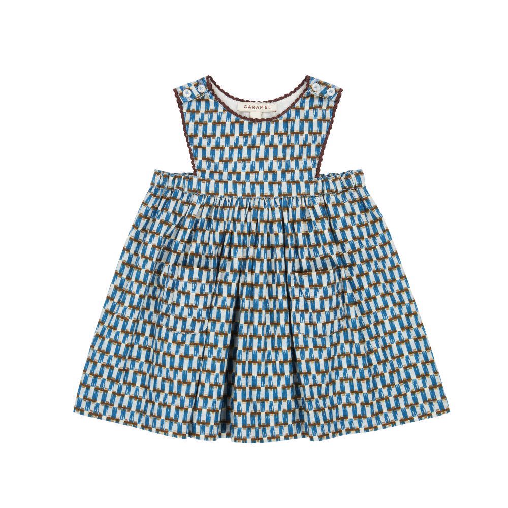 40%OFF!】Jupiter Baby Dress BLUE GEO PRINT - cuccu-こども服と雑貨 