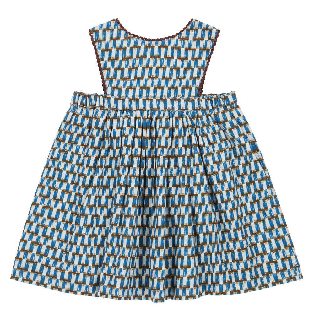 40%OFF!】Jupiter Baby Dress BLUE GEO PRINT - cuccu-こども服と雑貨