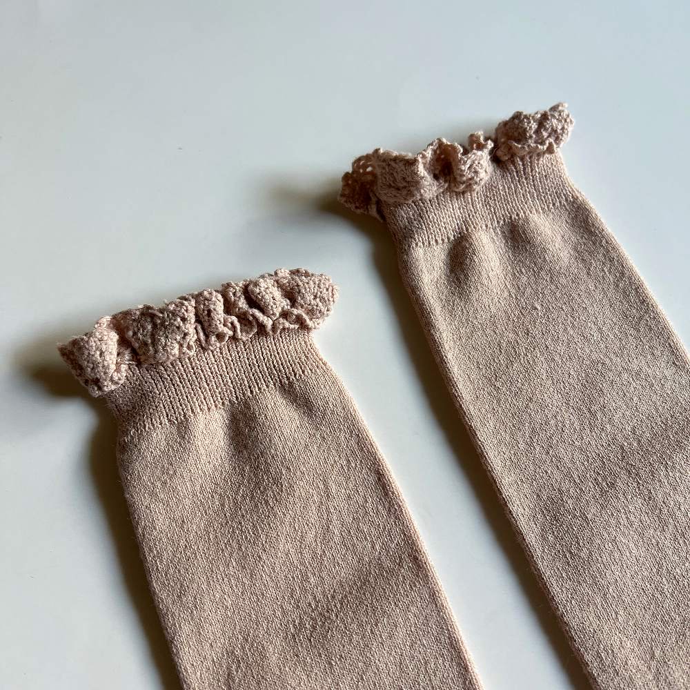 【期間限定20%OFF!】Knee socks with lace edging cuff 544 img2