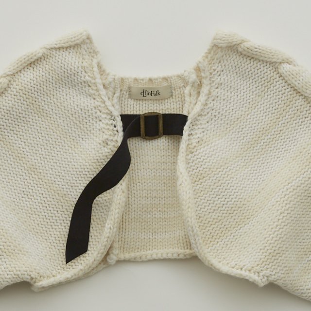 Cable knit Bolero ivory - cuccu-こども服と雑貨のセレクトショップ