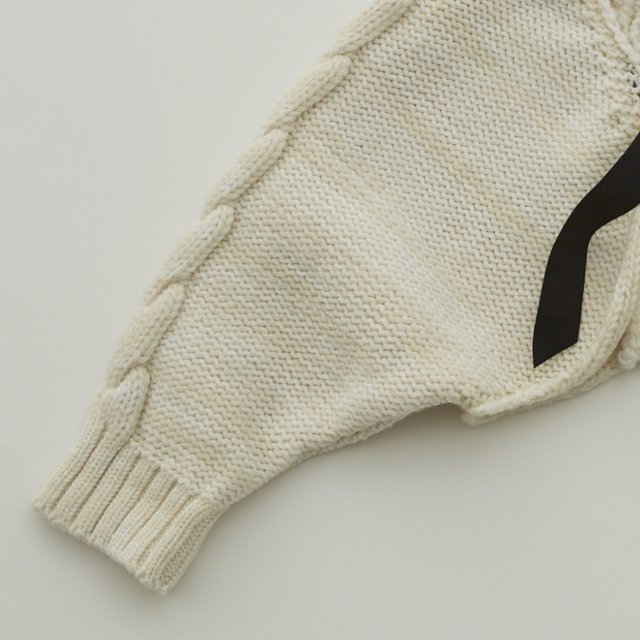 Cable knit Bolero ivory img2