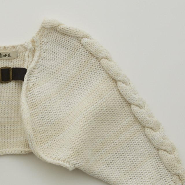 Cable knit Bolero ivory - cuccu-こども服と雑貨のセレクトショップ