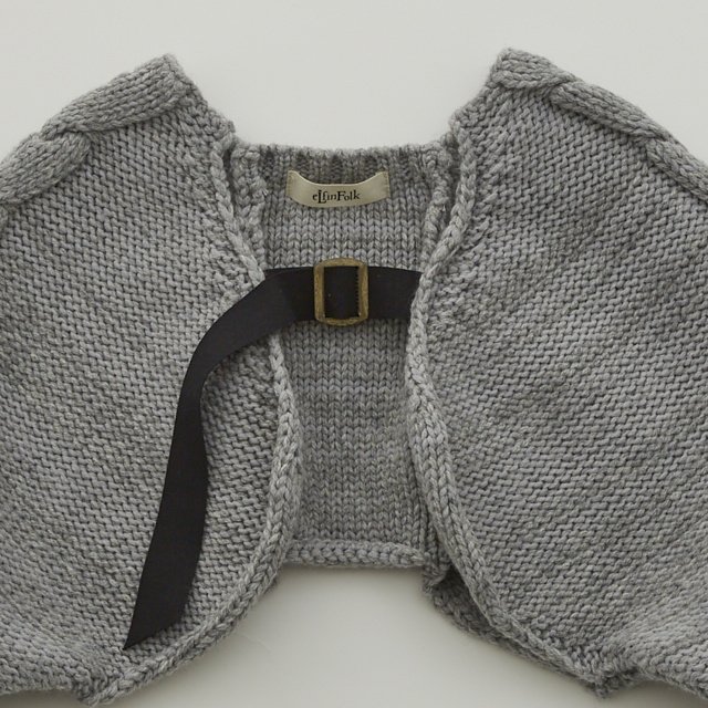 30%OFF!Cable knit Bolero gray img1