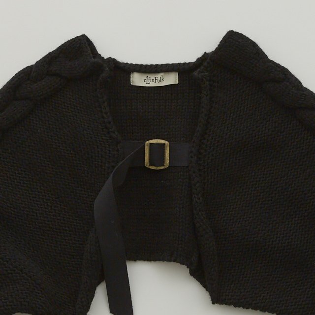 30%OFF!Cable knit Bolero black img1