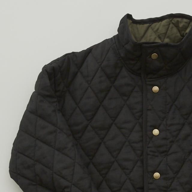 eLfinFolk キッズコート / Cotton lawn Quilt Coat black