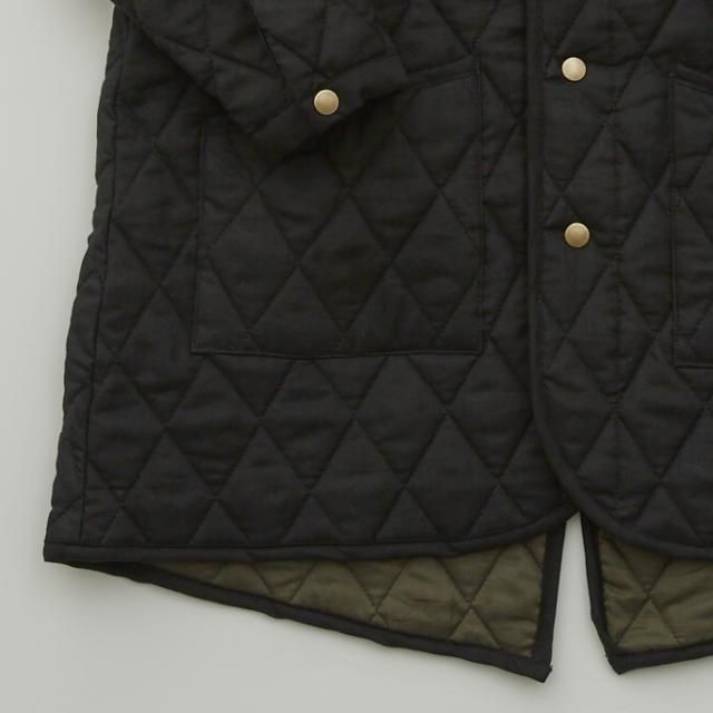 eLfinFolk キッズコート / Cotton lawn Quilt Coat black