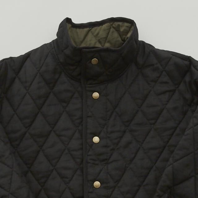 eLfinFolk キッズコート / Cotton lawn Quilt Coat black