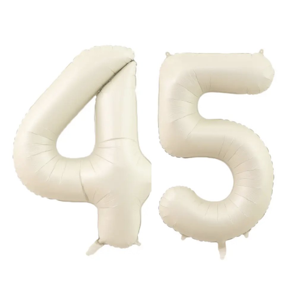 Birthday Number Balloon Ecru img5