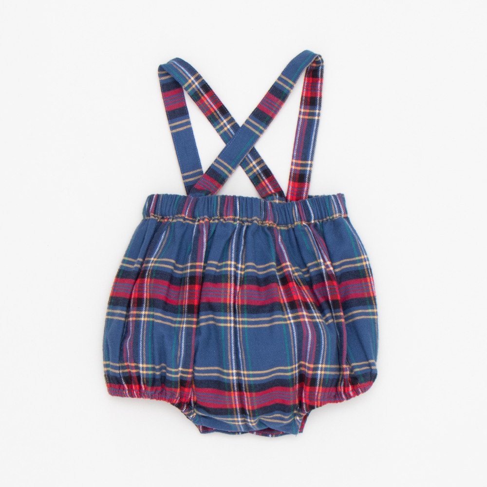 Musa Baby Romper Blue Tartan - cuccu-こども服と雑貨のセレクト