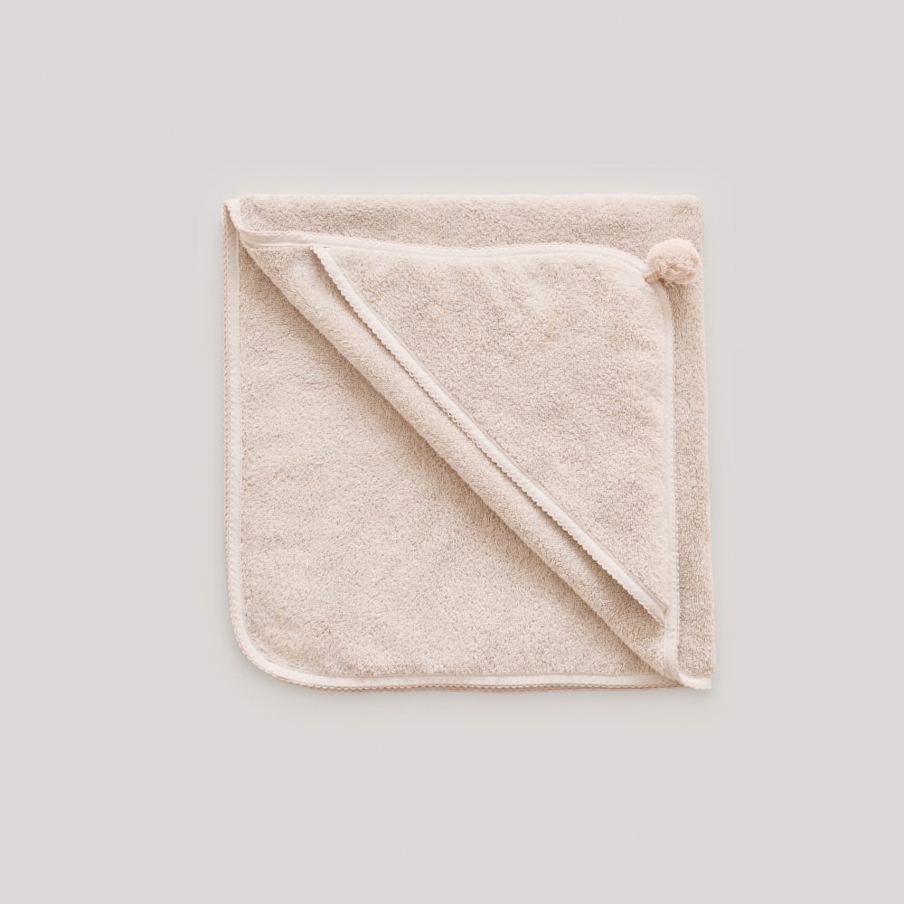 աե / Baby Hooded Towel Sand img1