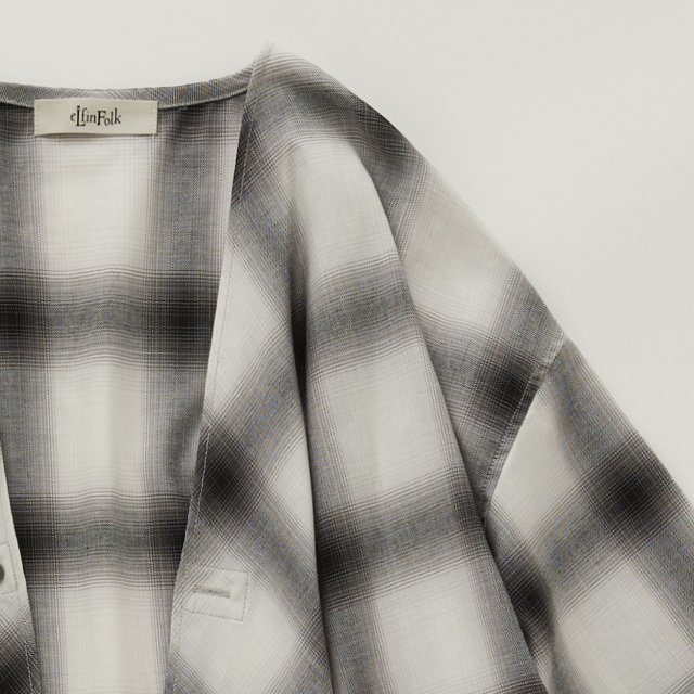 Ombre check Cardigan white check img1
