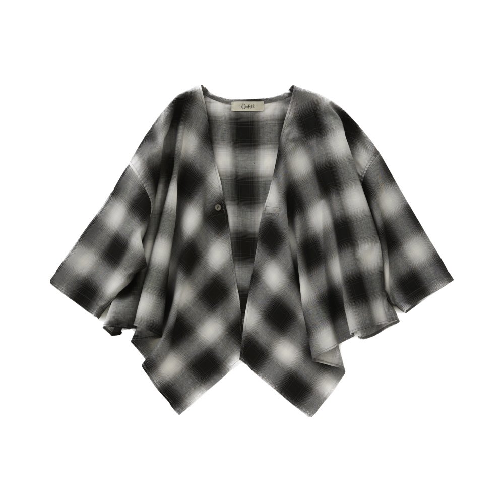 Ombre check Cardigan black check img