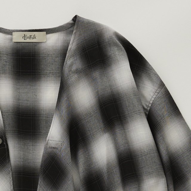 Ombre check Cardigan black check img1