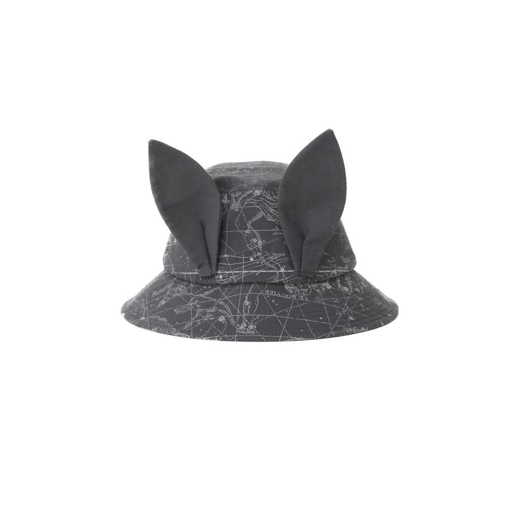 eLfinFolk kids54 耳付き黒メッシュハット eLfinFolk キッズ帽子 / Noctua Beast Bucket Hat gray
