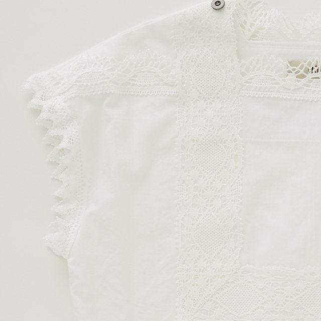 Cotton lawn Lace Tops off white img4