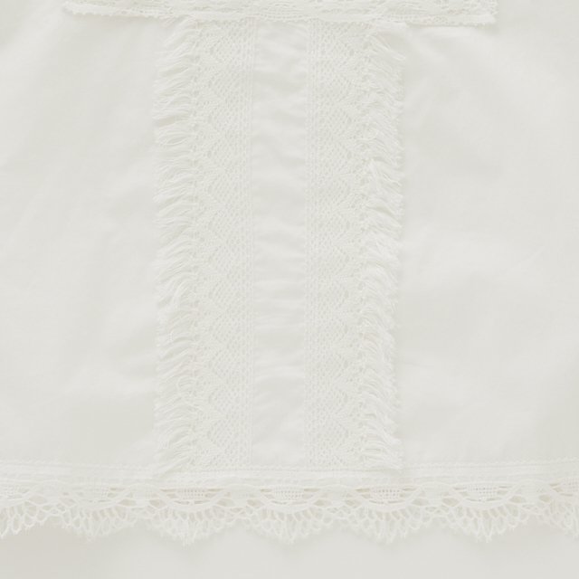 Cotton Typewriter Lace dress shirt off white img4