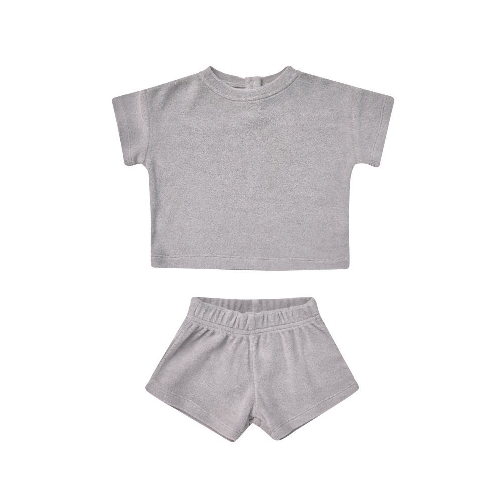 Terry Tee + Shorts Set Periwinkle img