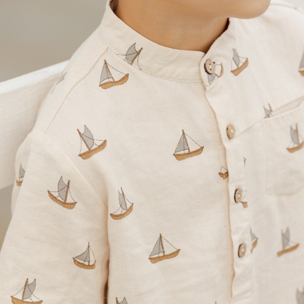 Short Sleeve Mason Shirt Sailboats img6