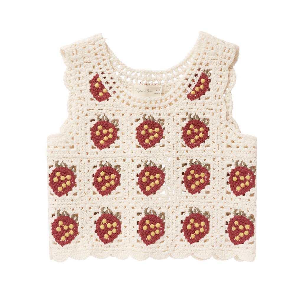 Crochet Tank Set Strawberry img1