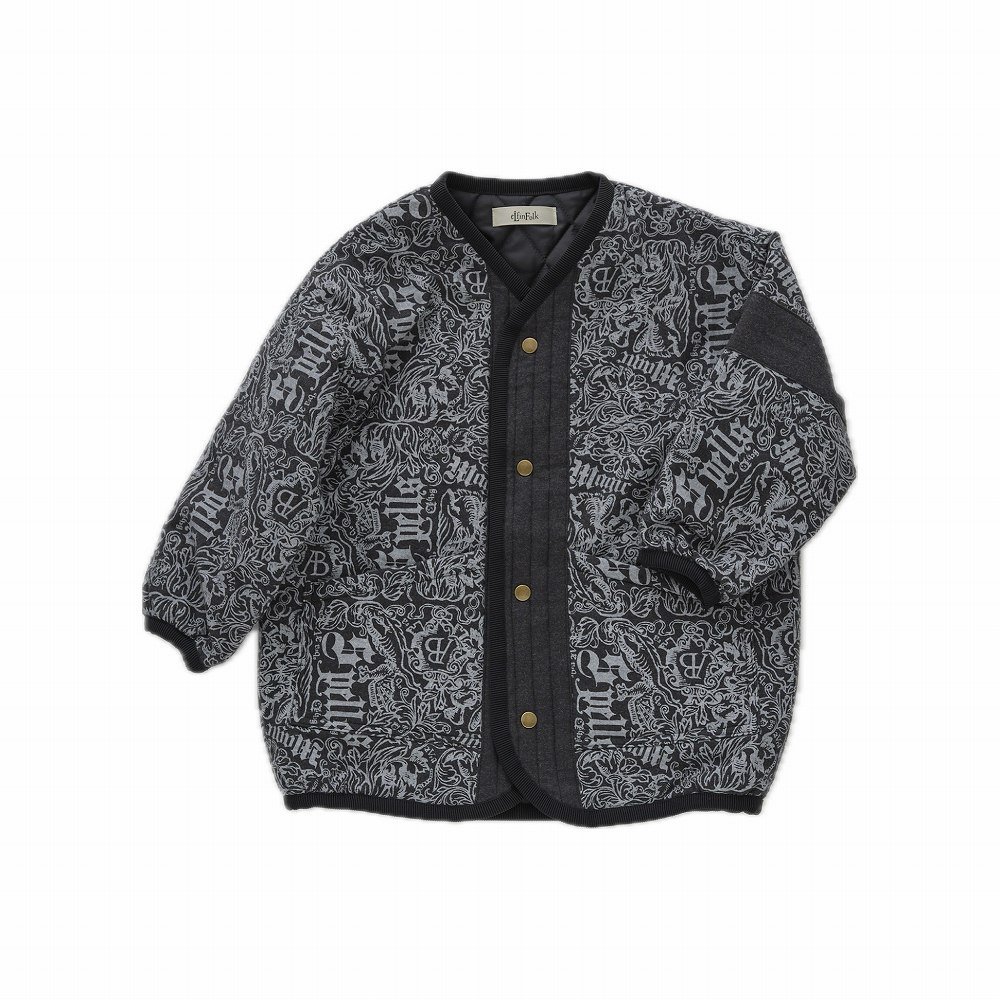 Magic Spell print Cotton Viyella Quiltung Jacket charcoal img