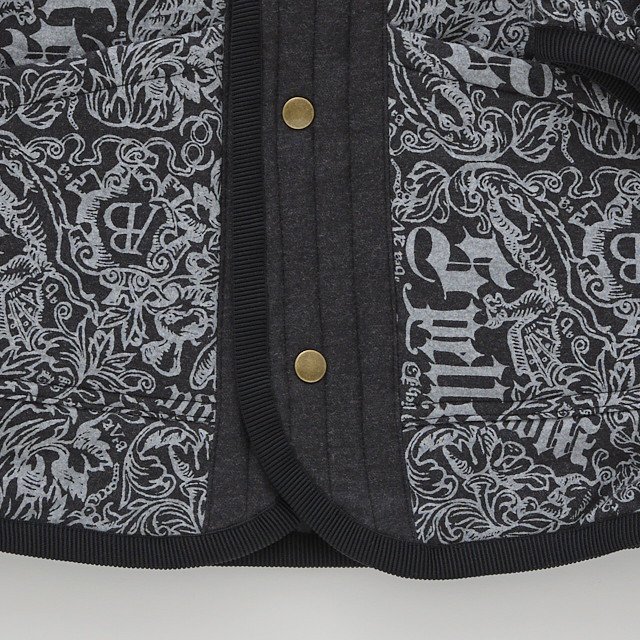 Magic Spell print Cotton Viyella Quiltung Jacket charcoal img4