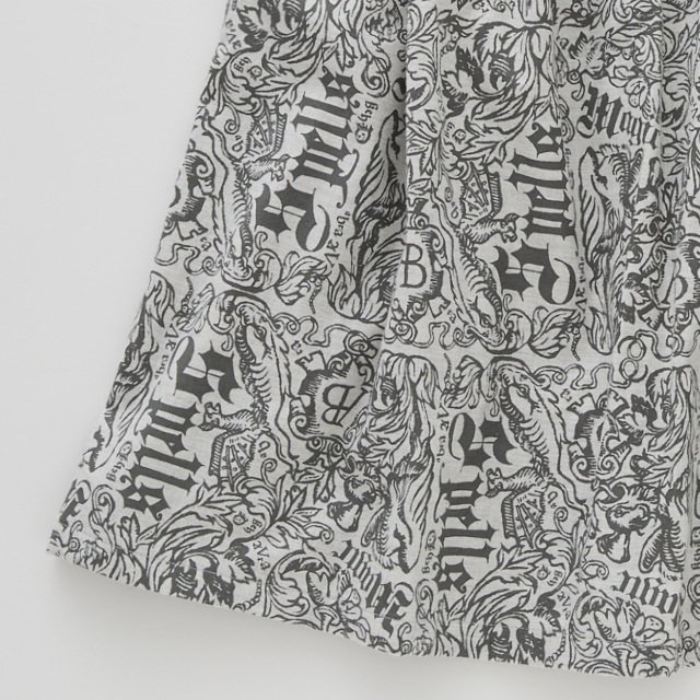 Magic Spell print Cotton Viyella Suspenders Skirt light gray img3