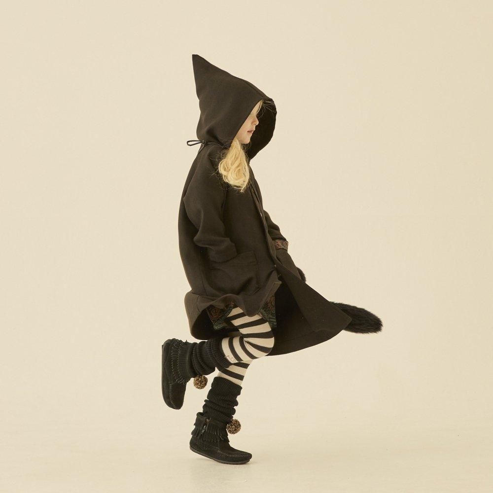 eLfinFolk キッズ魔女コート / Witch Coat black