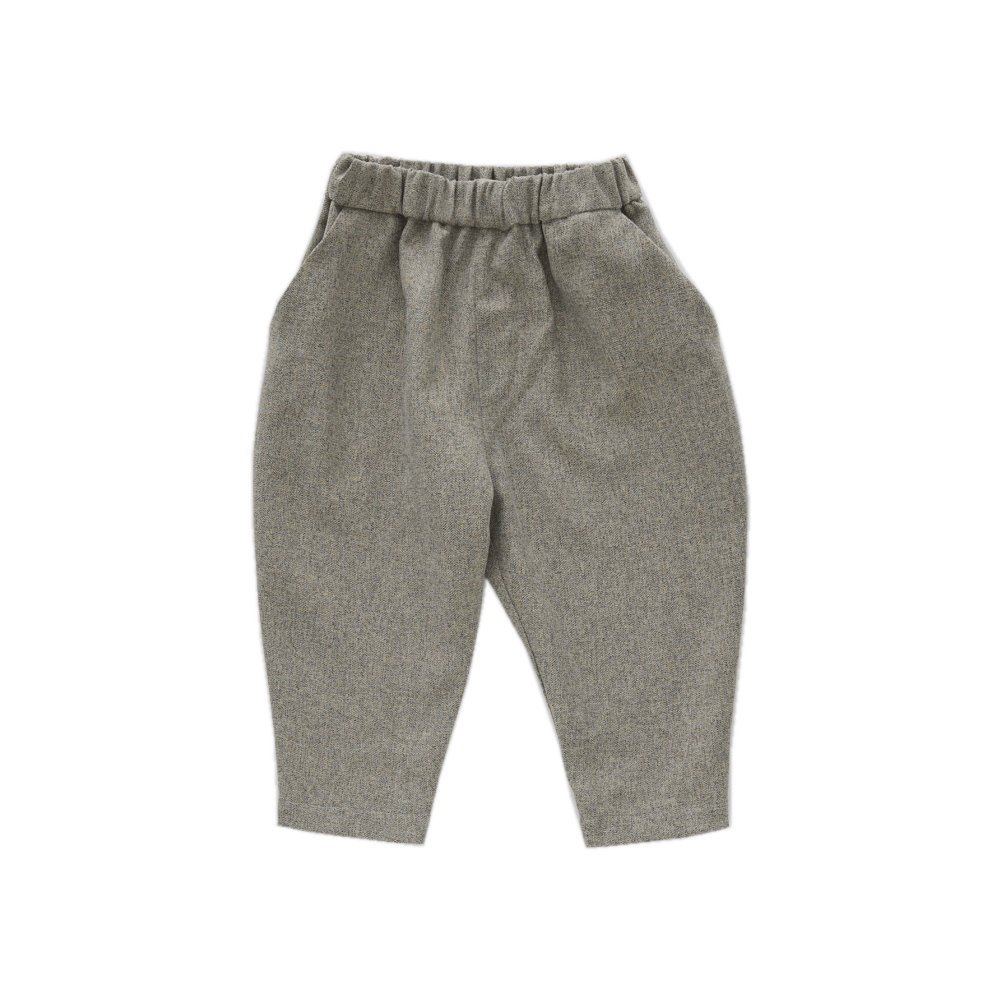 Herringbone Tweed Sarrouel Pants light gray img