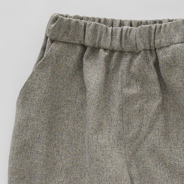 Herringbone Tweed Sarrouel Pants light gray img1