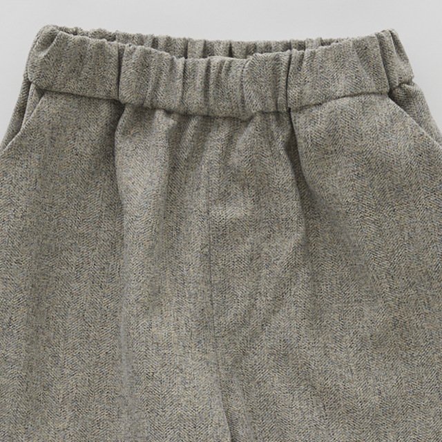 Herringbone Tweed Sarrouel Pants light gray img3