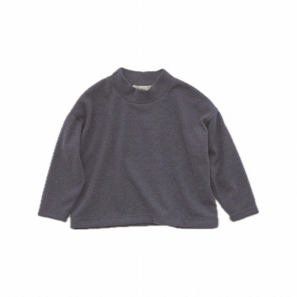 Fluffy Mock neck Pullover night gray img