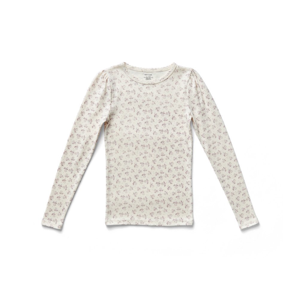 10/16 23䳫ϡLong Sleeve Pouf Tee - Berry Stitch Print, Sugar Plum img