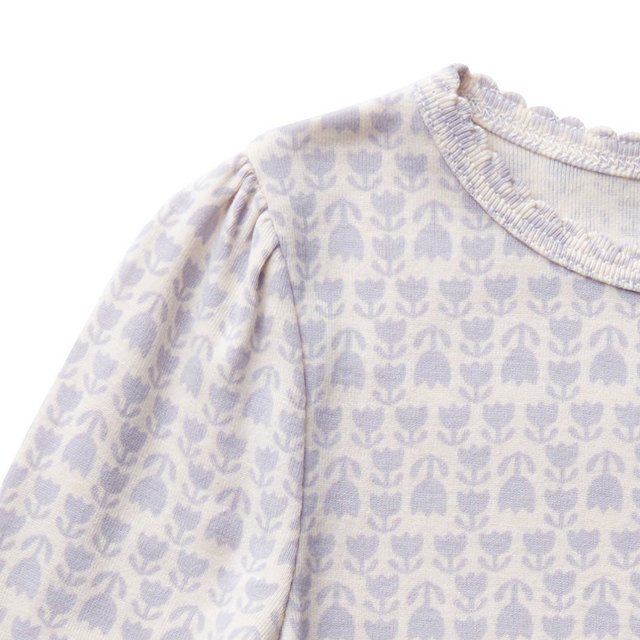 10/16 23䳫ϡLong Sleeve Pouf Tee - Folklore Print, Bergamot img1