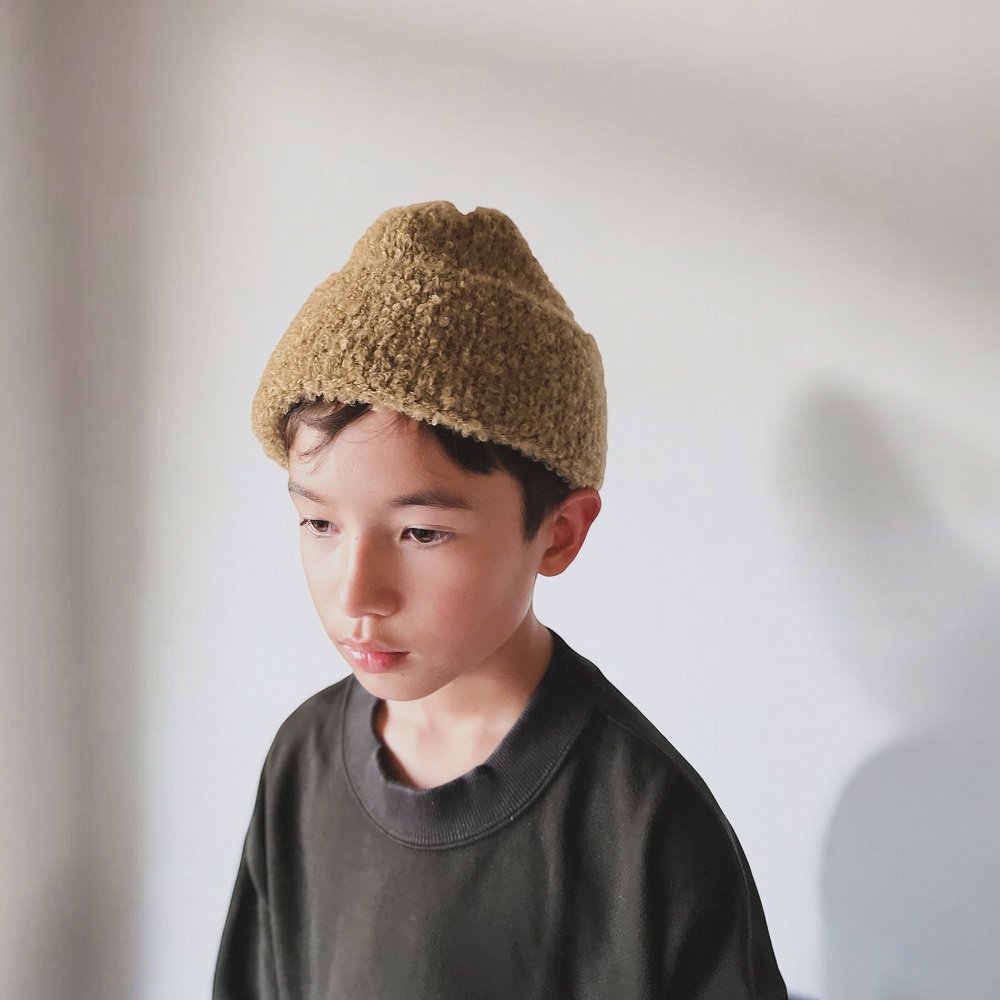 B101 Tubular Bob Cap Boucle Camel img