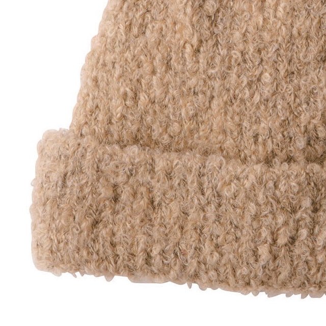 B101 Tubular Bob Cap Boucle Camel img2