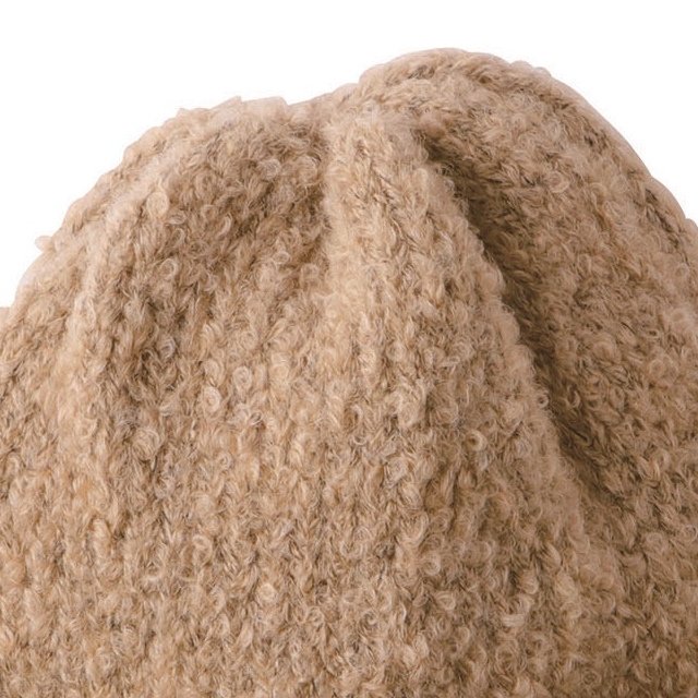 B101 Tubular Bob Cap Boucle Camel img3