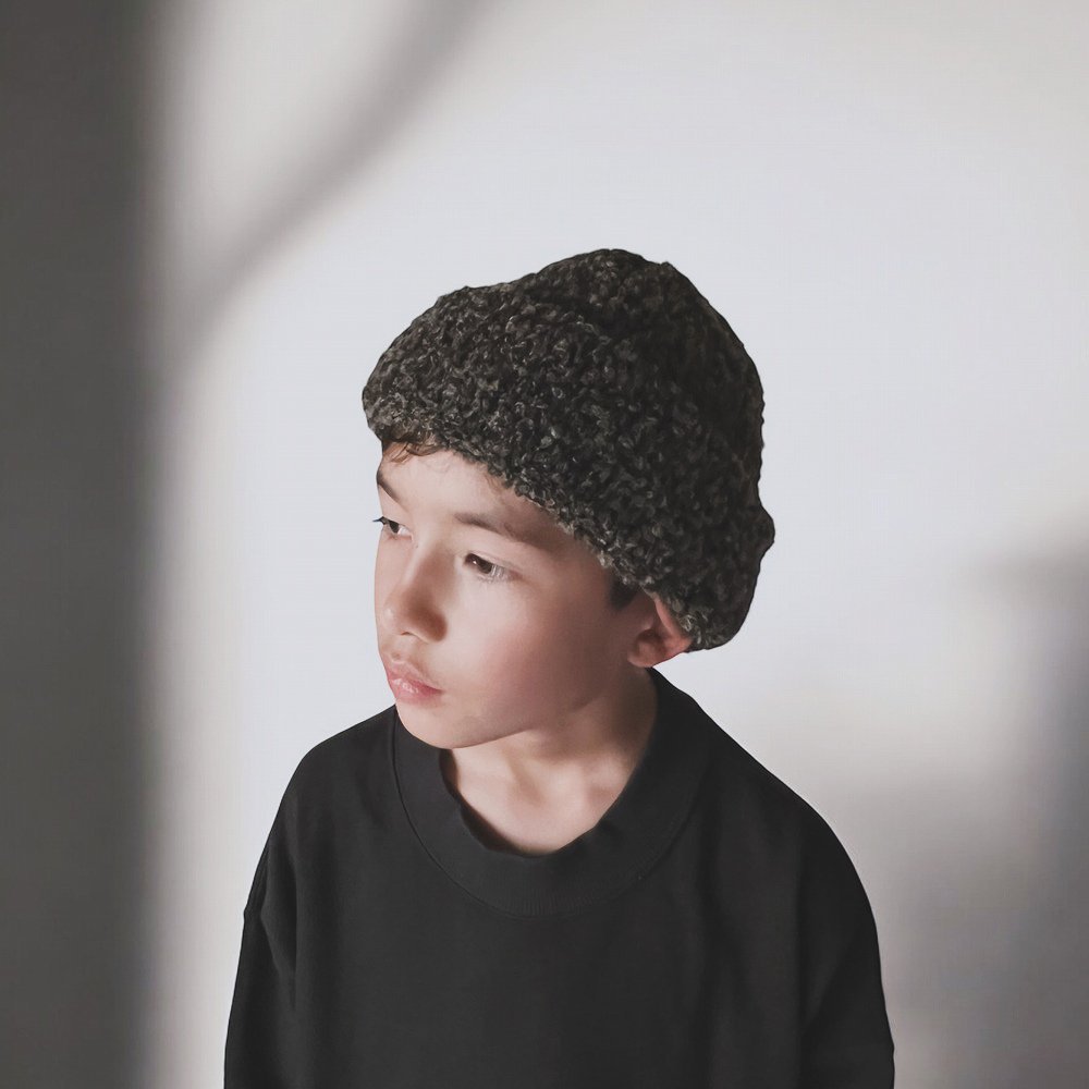 B101 Tubular Bob Cap Boucle Espresso img