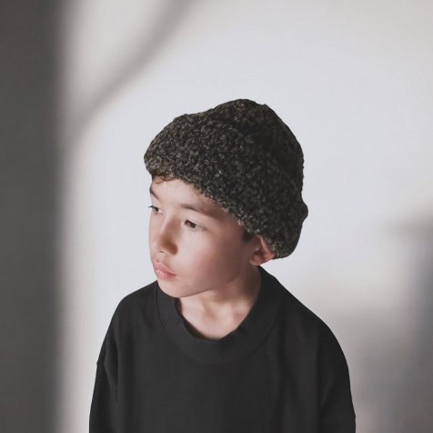 B101 Tubular Bob Cap Boucle Espresso