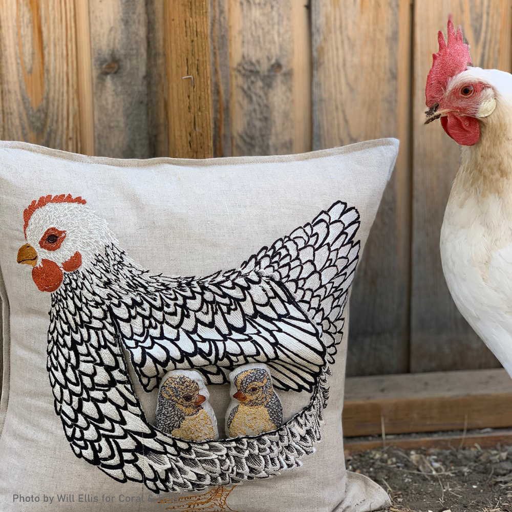 coral & tusk 40cm x 40cm Mother Hen Pocket Pillow(Cover Only) | クッションカバー -  cuccu-こども服と雑貨のセレクトショップ、クックです。