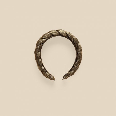 NORALEE åإХ / Metallic Braided Headband Gold